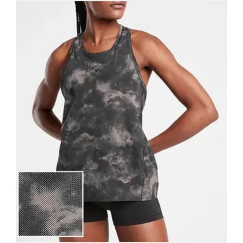 Athleta Ultimate Printed Train Tank Top Abstract Gray‎ Racerback 3X NWT